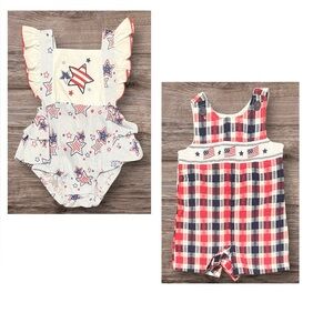 Good Lad Rompers Twins